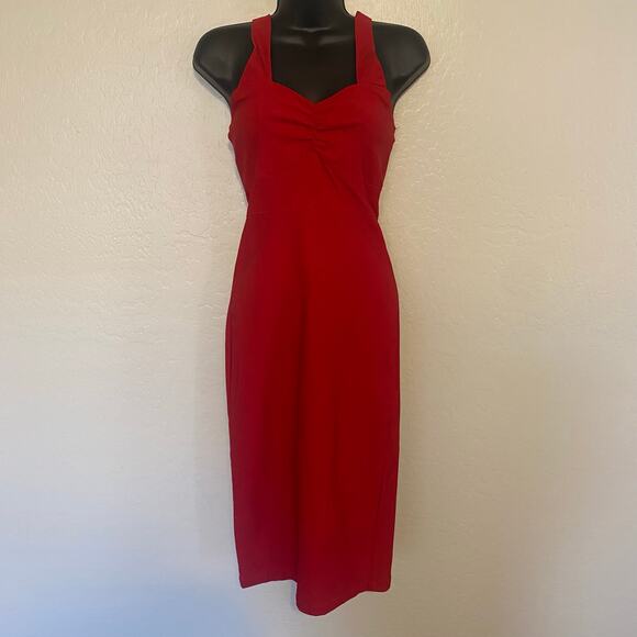 Steady Dresses & Skirts - Steady Halter Sweetheart Neckline Dress Red Womens Size Medium Rockabilly Pinup